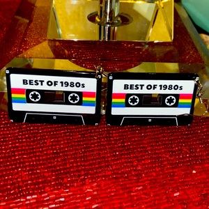 Best of the 1980s cassette vintage earrings